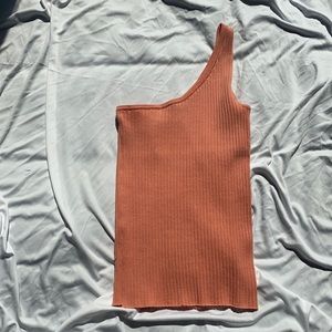 Orange One Shoulder Top